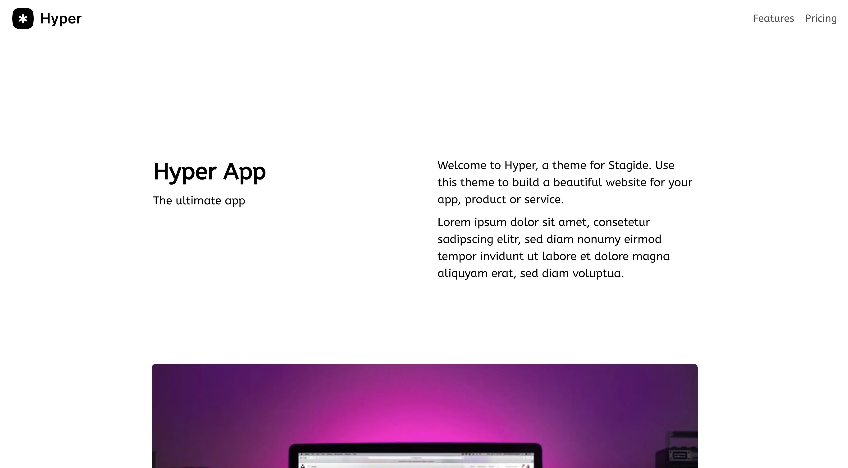 An image showing a notion powered Stagide website